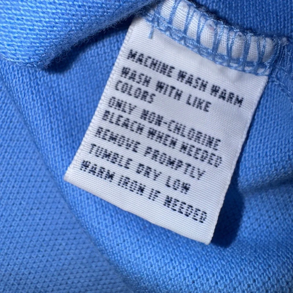 Polo Ralph Lauren Mens XL Blue Pique Cotton Short Sleeve Polo Yellow Pony Logo